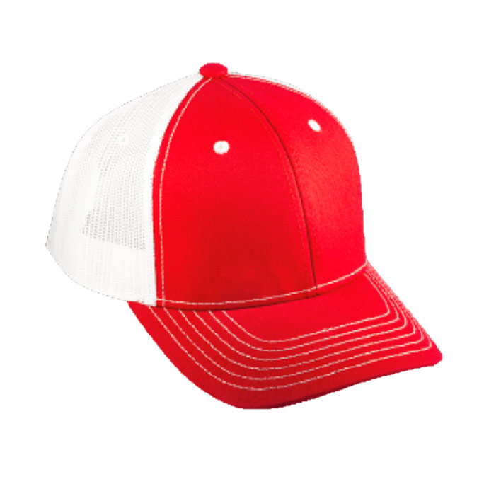 6016, Gorra modelo Indomable marca Mcaps. Ajuste de Plástico. Malla de Poliéster y botón forrado.