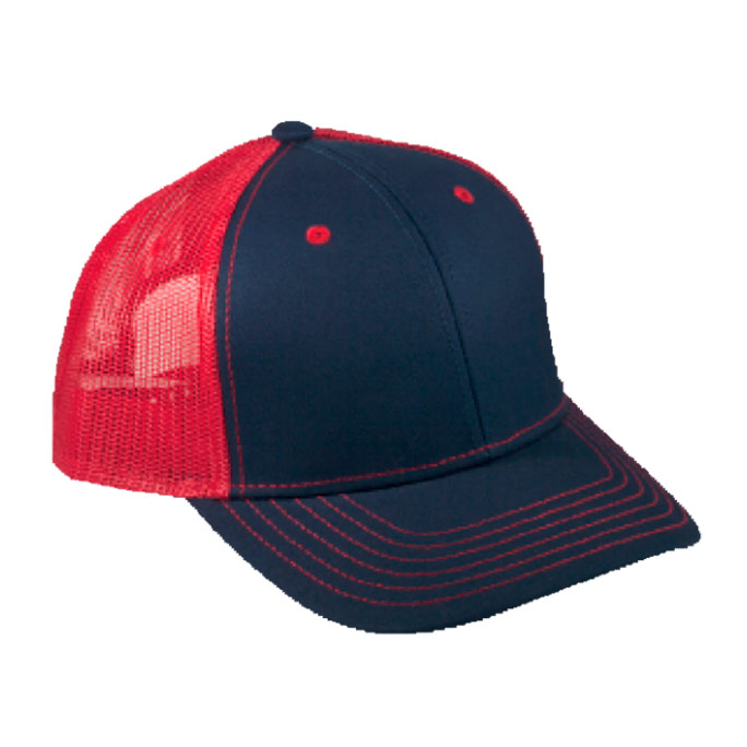 6016, Gorra modelo Indomable marca Mcaps. Ajuste de Plástico. Malla de Poliéster y botón forrado.